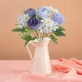 thumbnail image 5 of Kuroiy Artificial Silk Rose Peony Bouquet | Realistic Chrysanthemum Water Plant Accents | Home Wedding Office Decor | Flexible Plastic Iron Stem | 30cm Length | 1 Bunch, 5 of 6