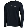 thumbnail image 2 of Men's Dunbrooke Navy Seattle Seahawks Logo Maverick Thermal Henley Long Sleeve T-Shirt, 2 of 4