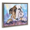 thumbnail image 3 of Stupell Industries English Bulldog Dog Pet Watercolor Animals & Insects Painting Brown Floater Framed Canvas Art Print Wall Art, 31 x 25, 3 of 9