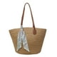 thumbnail image 1 of Bolso de paja para mujer, gran capacidad, novedad de 2025, bolso de playa para vacaciones, bolso de cubo tejido, cesta de verduras, bolso de mano para ir al trabajo, moderno, 1 of 4