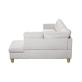 thumbnail image 2 of Star Home Living Corp Chris Microfiber Fabric Right Facing Sectional White Color, 2 of 12