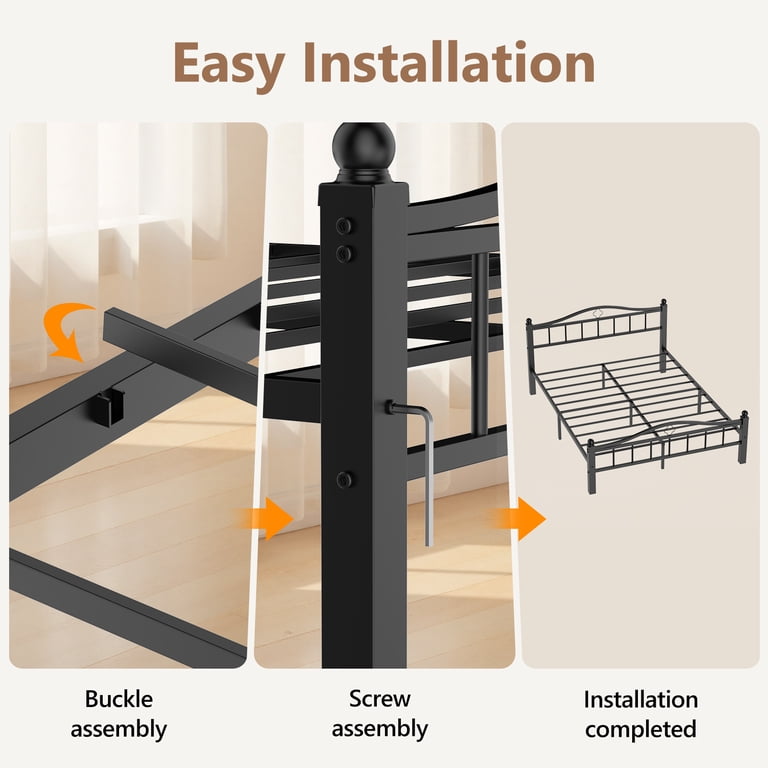 Kinsfook Queen Bed Frame, 1500 Lbs Capacity Headboard photo 6