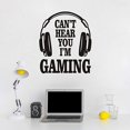 thumbnail image 1 of Adhesivos de pared con dibujos animados Can't Hear You I'm Gaming, 1 of 2