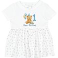 thumbnail image 3 of Inktastic 1st Birthday Bear with Cake and Balloons Girls Baby Dress, 3 of 5