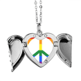 thumbnail image 1 of Rainbow Gay Lesbian anti - war sign Alas de ángel collar colgante regalo de moda Unbranded M, 1 of 3