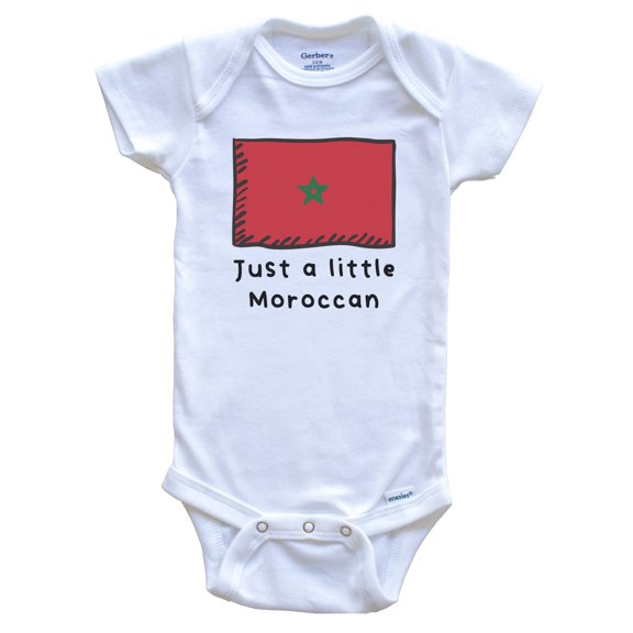 Just A Little Moroccan Funny Cute Morocco Flag Baby Bodysuit