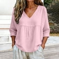 thumbnail image 6 of Womens Floral Babydoll Tops，Crewneck Short Sleeve Shirts 3/4 Puff Sleeve Pleated Blouse Womens Summer Tops Peplum Tops For Women Peasant Blouses Women'S Print T Shirt Boho Floral Tops 2XL, 6 of 8