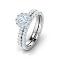 thumbnail image 3 of Certified G/I1 1.50 Carat TW Women's Diamond Halo Engagement Ring Bridal Set in 10k White Gold, 3 of 5