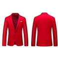 thumbnail image 5 of SNOWSONG Slim Fit Suits for MenClearance! Mens Formal Wear Men's Suits Slim Business Wedding Party Jacket Jacket + Pants Suit Two Piece Set Men's Suits Red 2XL, 5 of 8
