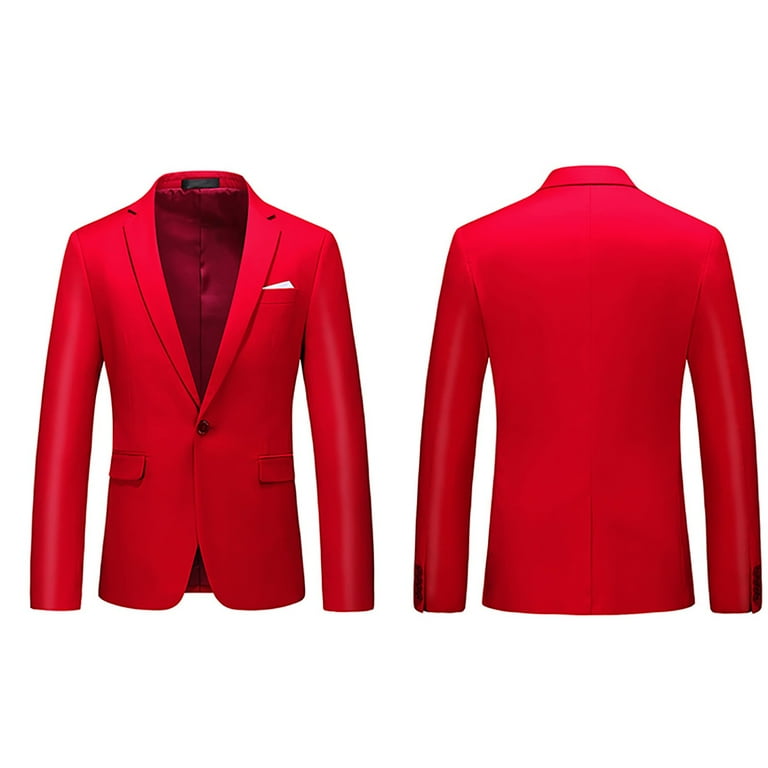 Mens red dress coat deals