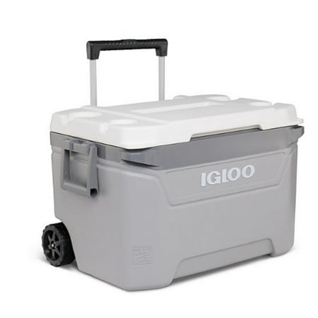 Igloo 34883 60 Quart Sunset Roller Cooler  Gray and White