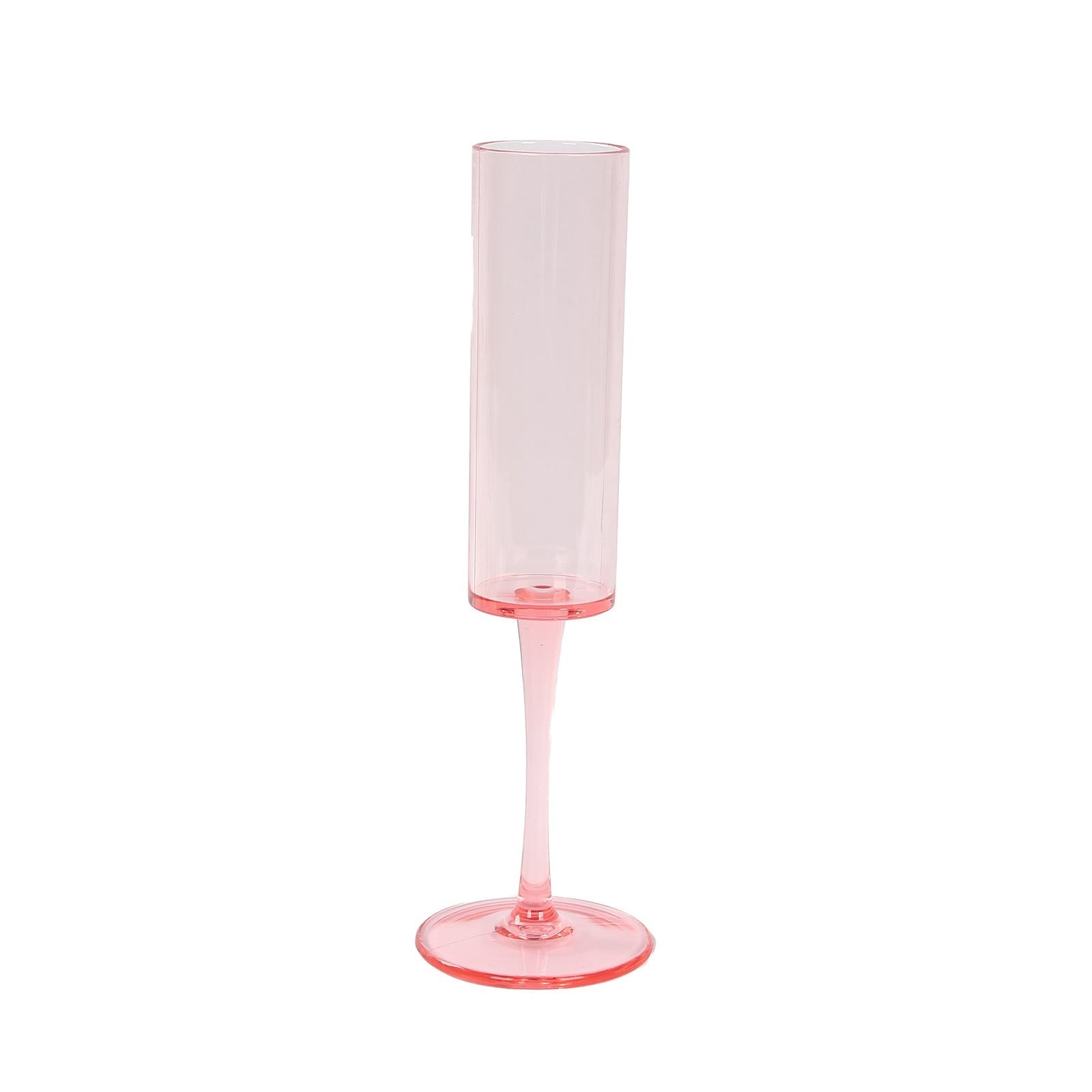 Balsa Circle 6 Blush 6 oz Cylindrical Reusable Plastic Champagne Flutes Wedding Party Events Reception Tableware Decorations Supplies