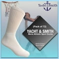 thumbnail image 7 of Yacht & Smith Mens Wholesale Bulk Cotton Socks, Athletic Sport Socks Shoe Size 10-13 (72 Pairs White), 7 of 7