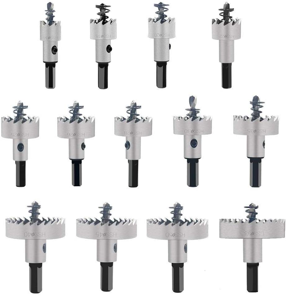 Steel Hole Saw Cutting Kit Drill Bits 