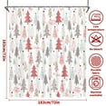thumbnail image 3 of Ikfashoni Christmas Tree Shower Curtain with Hooks, Red Waterproof Bathroom Curtains, 72"X72", 3 of 7