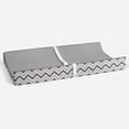 thumbnail image 5 of Bacati - Mix N Match Chevron/Dots Gray Neutral Quilted Changing Pad Cover, 5 of 22