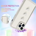thumbnail image 2 of for iPhone 13 Pro Max Case Love Heart Plating Electroplate Silver Luxury Elegant Case Camera Protector Shockproof Protective Corner Back iPhone 13 Pro Max Case for Gilrs Women -Three Hearts, 2 of 6