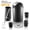 Black, variant on Bathroom Accessories Set For New Home Gifting 6 Pcs Bathroom Set Ensemble Complete Soap Dispenser Toothbrush Holder Tumbler Soap Dish Toilet Cleaning Brush Trash Can For Valentines Gift Guest Room