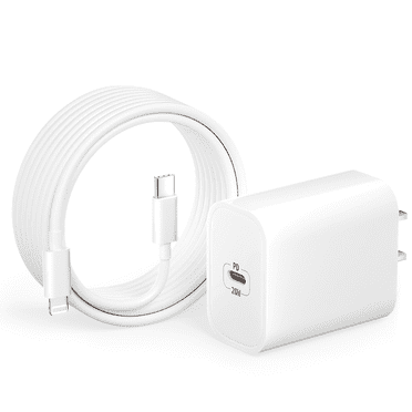 Bkayp iPhone Charger [Apple Mfi Certified] 20W PD USB C Wall Charger with 6ft Fast Charging Cable Compatible with iPhone 14/13/12/11 White