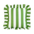 thumbnail image 2 of Striped Ruffle Throw Pillow Covers Square Boho Decorative Pillowcases Soft Cushion Cover Cases for Outdoor Indoor Sofa Bed Living Room Decor, 18"x18", 2 of 6