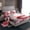 Pink White Red, variant on Homewish Japanese Ukiyo-E Twin Sheet Sets,Pink Sakura Twin Fitted Sheet,Classic Japan Architecture Flat Sheet For Girls Teens,Breathable Home Decor,3pcs