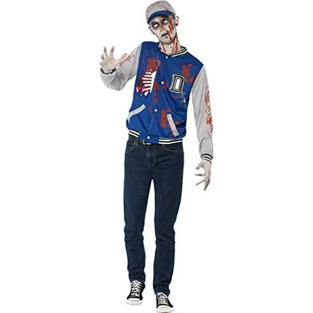 Smiffys Young Adult male Zombie Jock Costume Jacket and Hat
