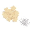 thumbnail image 1 of 50 Pieces 3cm Wooden Birthday Board Tags Circles with Holes and 12 mm Rings Star, 1 of 8