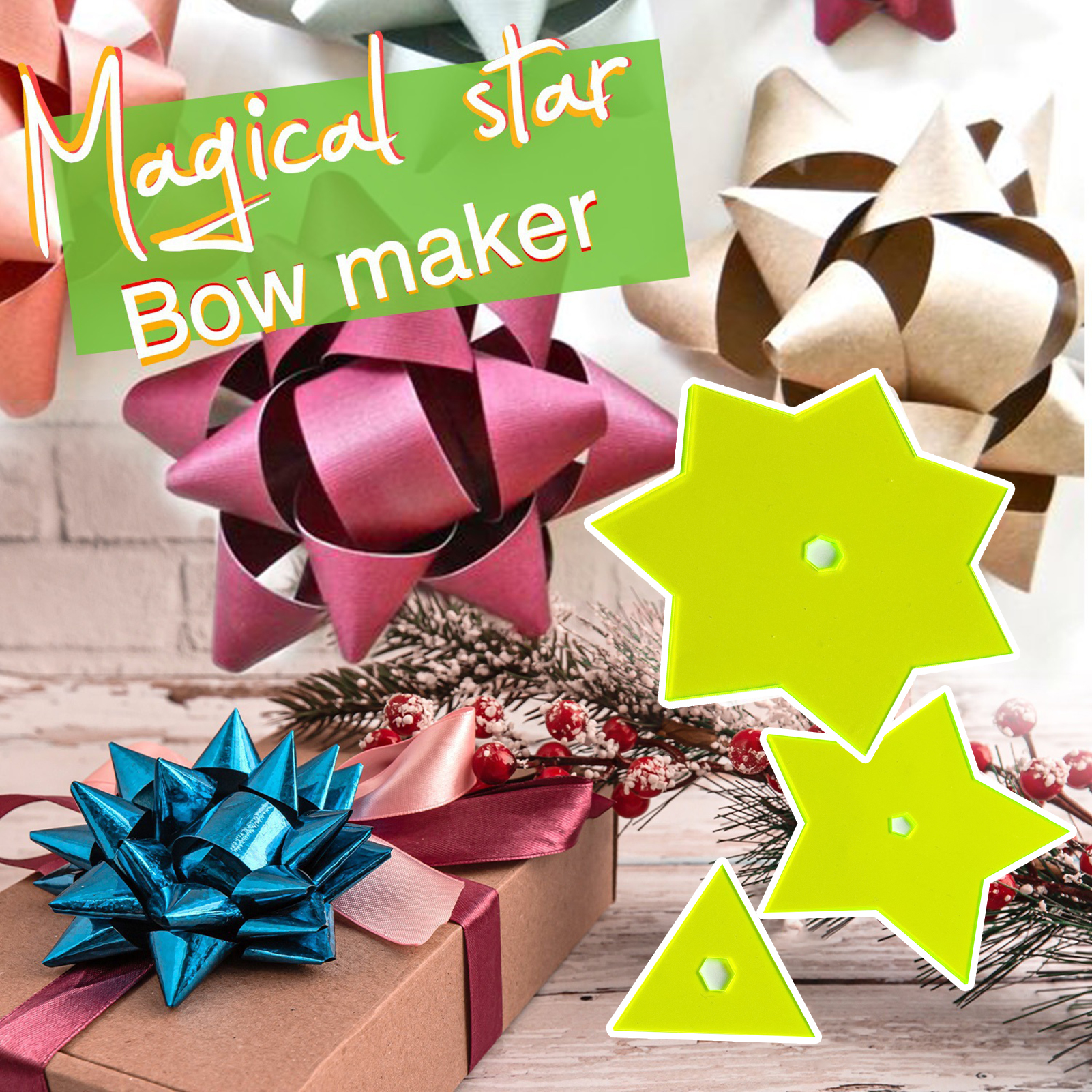 MyBeauty 3Pcs/Set Acrylic Stable Patchwork Maker Kit Bow Making