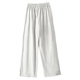 thumbnail image 2 of Delayuji Women's Linen Pants Embroidered Wide Leg Pant Trousers Breathable Loose Cotton Linen Pants, 2 of 6