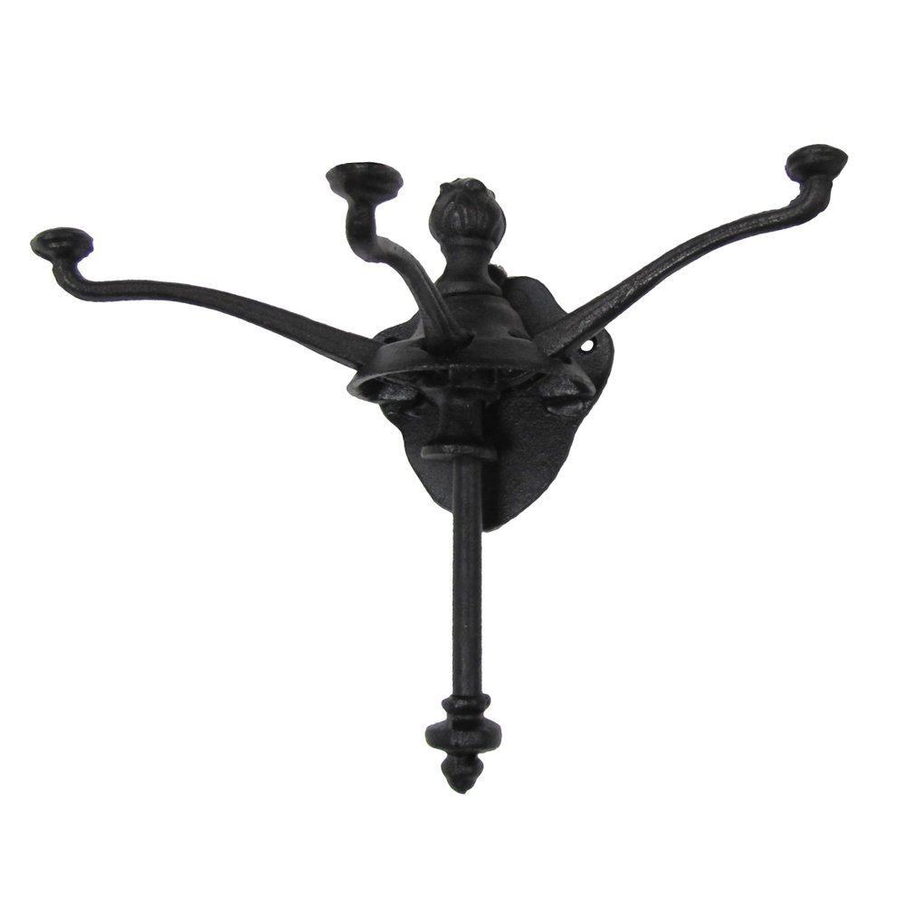 Cast Iron Retractable Wall Hook Folding Coat Hanger Hat Cap Jacket