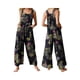 thumbnail image 5 of Sunloudy Mono de tallas grandes para mujer, mono informal sin mangas con cuello cuadrado y estampado floral de hojas con bolsillos para niñas, 3 colores Sunloudy  S/M/L/XL/XXL/XXXL/XXXXL/XXXXXL, 5 of 8