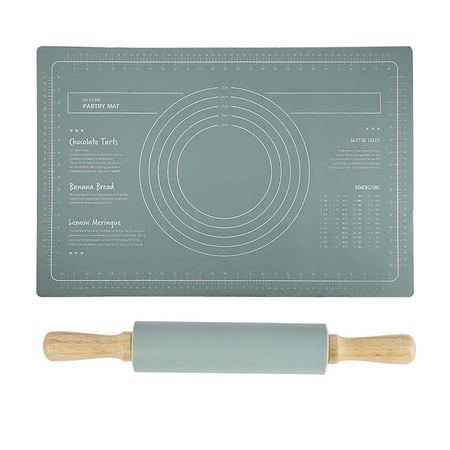 

NIUREDLTD Clearance ! Placemat Rolling Pin Mat Large Long Silicone Nonstick Rolling Pin 15.2 Thick Large Nonslip Silicone Mat Dough Mat 23.6 X 15.7 Kitchen Supplies (Army Green C)