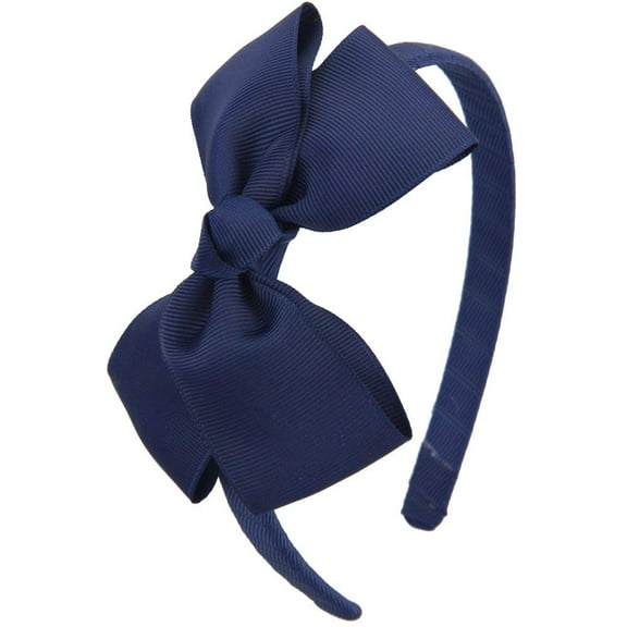 Fashion Cute Navy Blue Bow Headband for Girls Toddlers.
