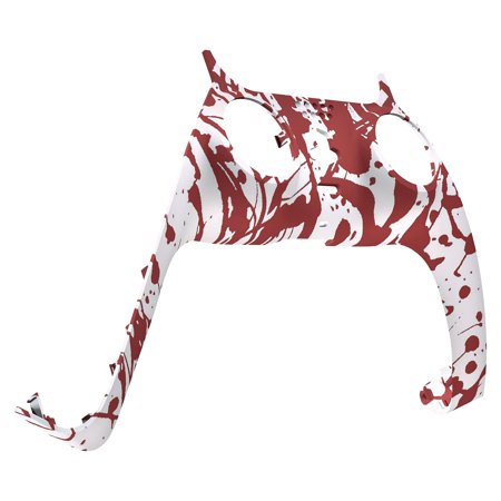 eXtremeRate Blood Patterned Trim Shell Replacement Cover w/Accent Rings for ps5 Controller