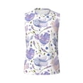 thumbnail image 6 of Lsque Lavender Flowers Print Men's Cotton Blend Sleeveless Muscle Shirts (S-3XL)- Moisture Wicking, Odor Protection, UPF 30+,Small, 6 of 8