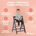 thumbnail image 2 of hauck Alpha+ Grow Along Seat Adjustable Wooden Chair Beechwood, Dark Grey Finish, 2 of 9