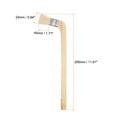 thumbnail image 2 of Uxcell Paint Brush 2 Pcs 1" Brush Width Soft Wool Variety Angled Bend Brushes Radiator Paint Brush, 2 of 6