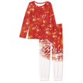 thumbnail image 4 of Suhoaziia Nightwear for Women Pajama Skin Friendly Jogger Lounge Wear Fall Clothing Home Life Size 6XL Sleep Set Snug-Fit Long Sleeve Top Pants Elastic Christmas Notes Outfits, 4 of 5