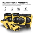 thumbnail image 6 of QUANFENG QF Knee Pads Elbow Pads & Wrist Guards 6Pcs Skateboard Protective Gear Set for Youth/Teen (Yellow）, 6 of 9