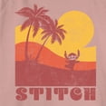 thumbnail image 2 of Junior's Lilo & Stitch Colorblock Sunset Stitch Sweatshirt Desert Pink Small, 2 of 3