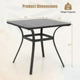 thumbnail image 3 of Gymax 32'' Patio Dining Table w/ 4 Curved Legs Heavy-Duty Outdoor Table for 4 Garden, 3 of 9