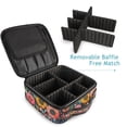 thumbnail image 4 of FORMRS Travel Makeup Bag Large Capacity Train Case Cosmetic Organizer with Adjustable Dividers, Large Colorful Flowers, 4 of 8