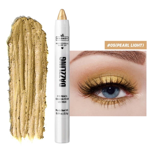 Ganfancp 12 Color Pearlescent Eyeshadow Pencil Crayon Stick Shiny Diamond Glitter Cream Eyeshadow Pencil Ofertas Flash 1X Lápiz de Sombra de Ojos
