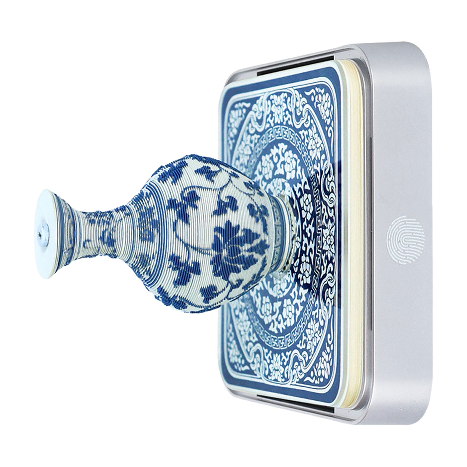2026 3D Paper Sculpture Calendar Featuring traditional Blue And White Design Crafted For Study Area Table Display