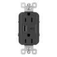 thumbnail image 4 of Legrand USB Charger Recept,15 A,White,Type A/C R26USBACW, 4 of 7