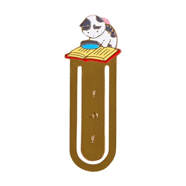 Xihbxyly Marcapáginas de Metal con Forma de Animal, Diseño Kawaii, Práctico Marcador de Páginas, Accesorio Duradero para Manualidades, Decoración Navideña, Material Escolar, Tamaño Compacto de 7 X 3