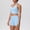 Suit-745Sky Blue, variant on Gamivast Gym Sets for Women 2 Piece Halter Neck Crop Top & Shorts Workout Outfits High Waist Yoga Activewear Running Sports Fitness Matching Suits