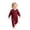 Wine, variant on Jalioing Infant Baby Long Sleeve Romper Solid Color Jumpsuit Comfy Cute Cotton Bodysuit Fall Winter Outfits 0-24 Months