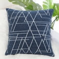 thumbnail image 1 of PiccoCasa 18"x18" Polyester Sofa Throw Pillow Cover, Navy Blue, 1 of 10