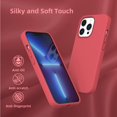 thumbnail image 6 of Compatible with iPhone 13 Pro Max Case for Women, [Drop Protection] [Anti-Fingerprint] [Anti-Scratch] Shockproof Soft-Touch Silicone Phone Case for iPhone 13 Pro Max 6.7", Red, 6 of 12